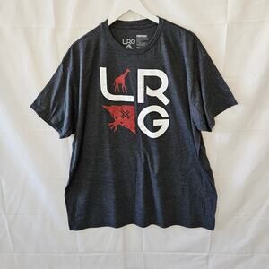 LRG Lifted Research Group Dark Gray Giraffe Short Sleeve Shirt XXL